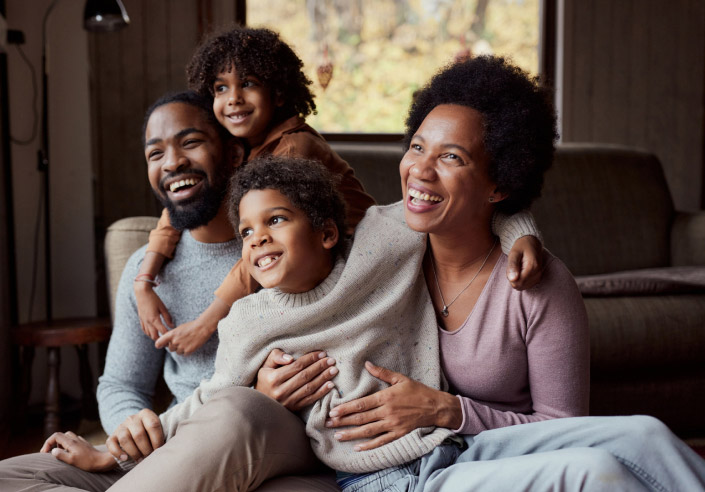 family laughing 