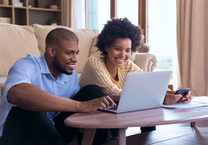 couple at computer